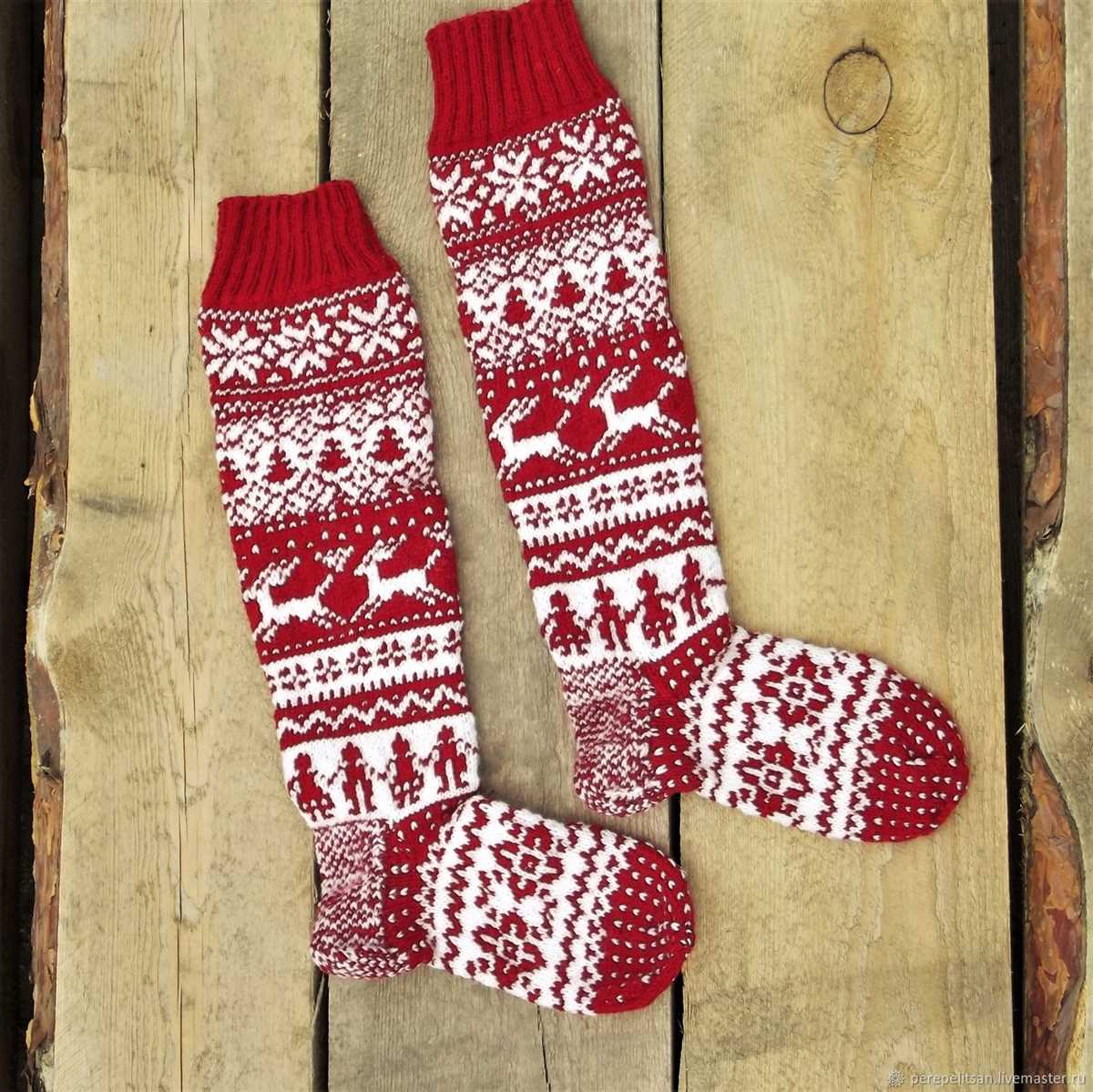 Christmas sock knitting pattern