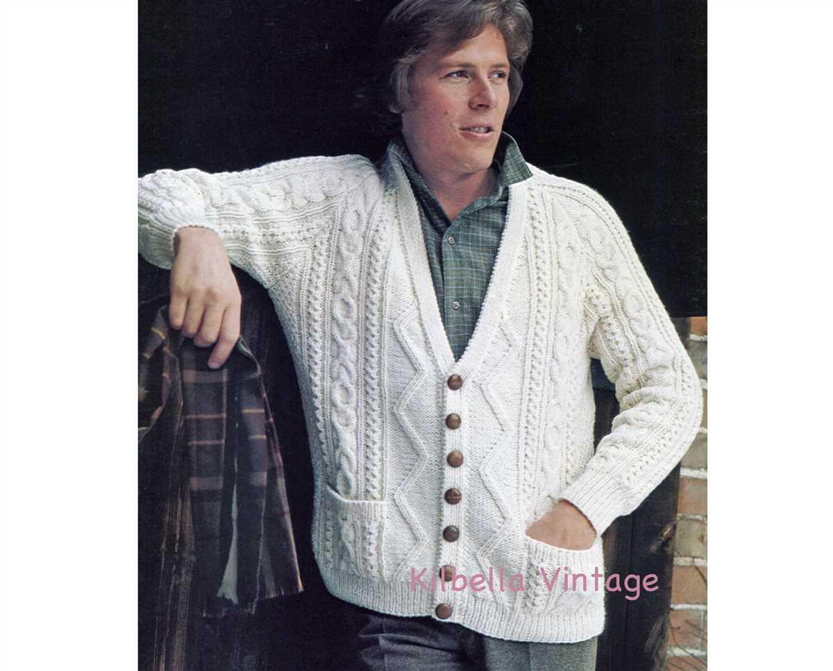 Aran knitting patterns for men's cardigans