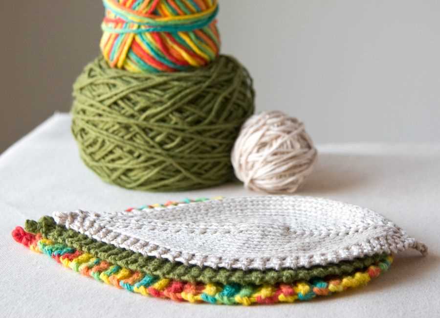 Reversible knitted dishcloth patterns
