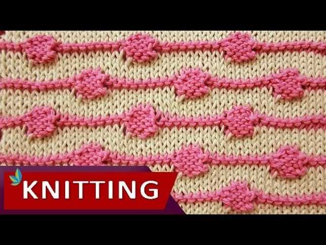 Knitting patterns using two colors