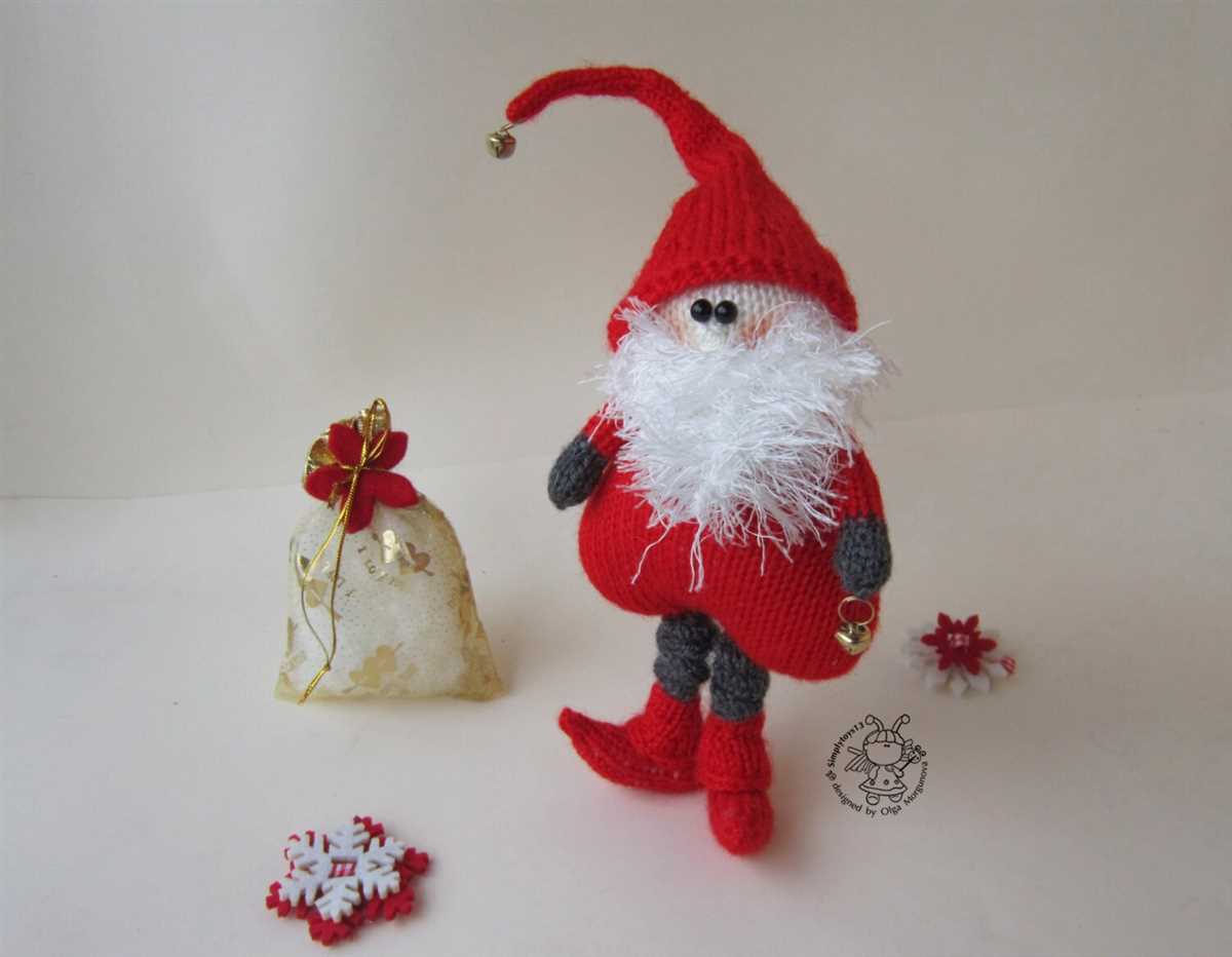 Knitted santa gnomes pattern