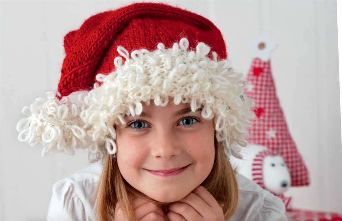 Santa hat knitted pattern