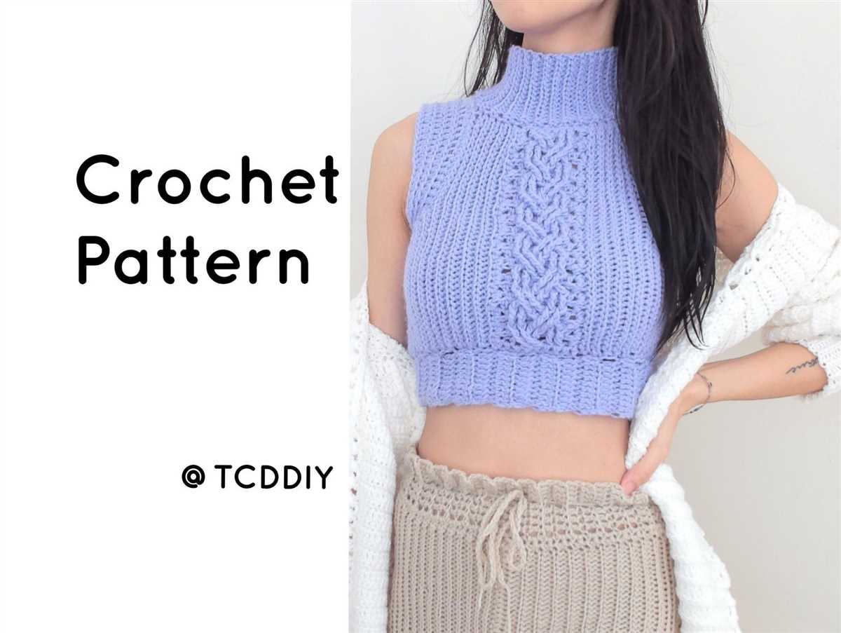 Cropped cable knit sweater pattern