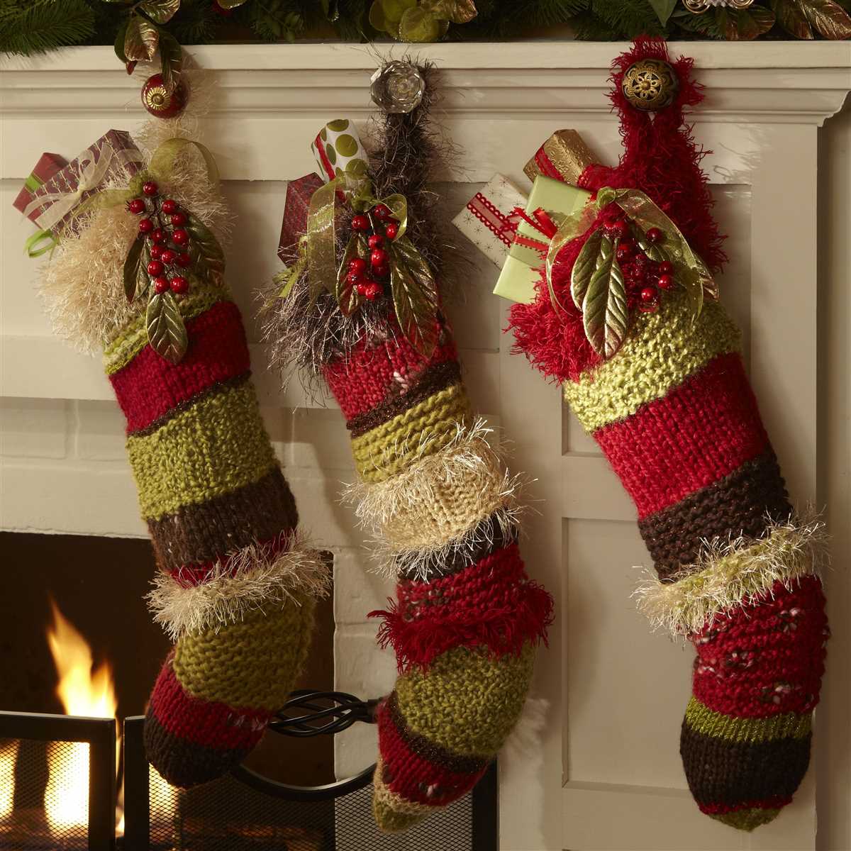 Bulky knit christmas stocking pattern