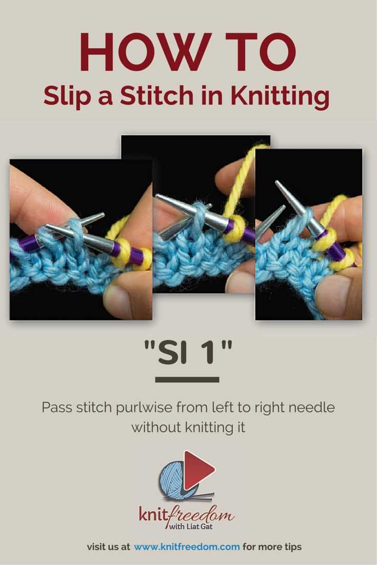 Knit slip stitch patterns