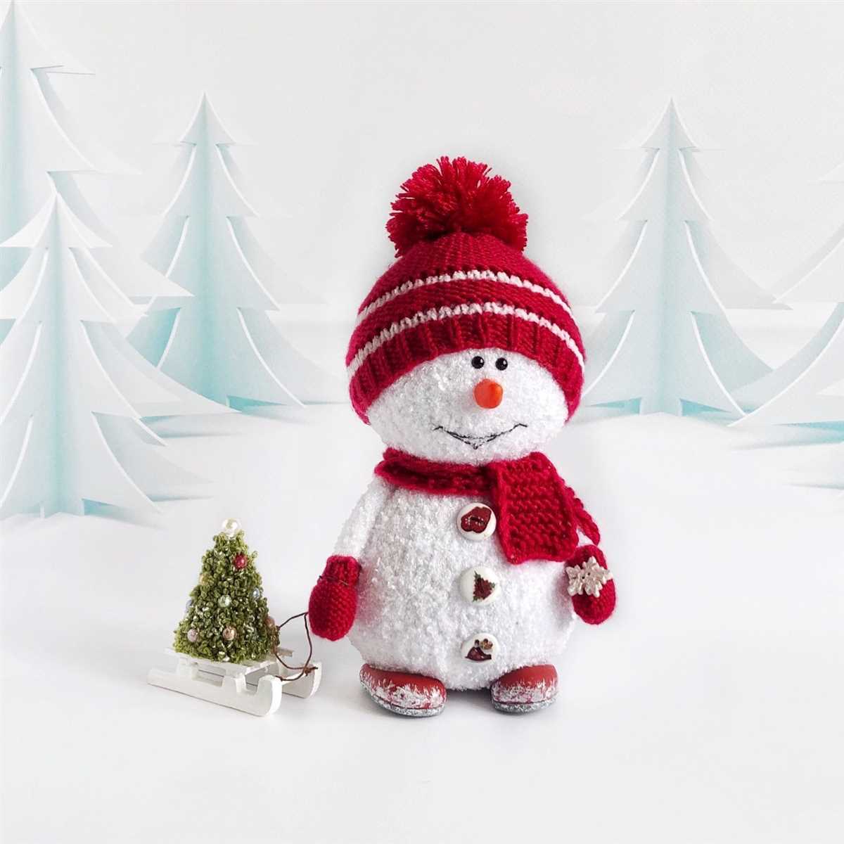 Free knitted snowman pattern to download