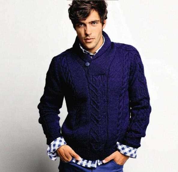 Mens shawl neck cardigan knitting pattern