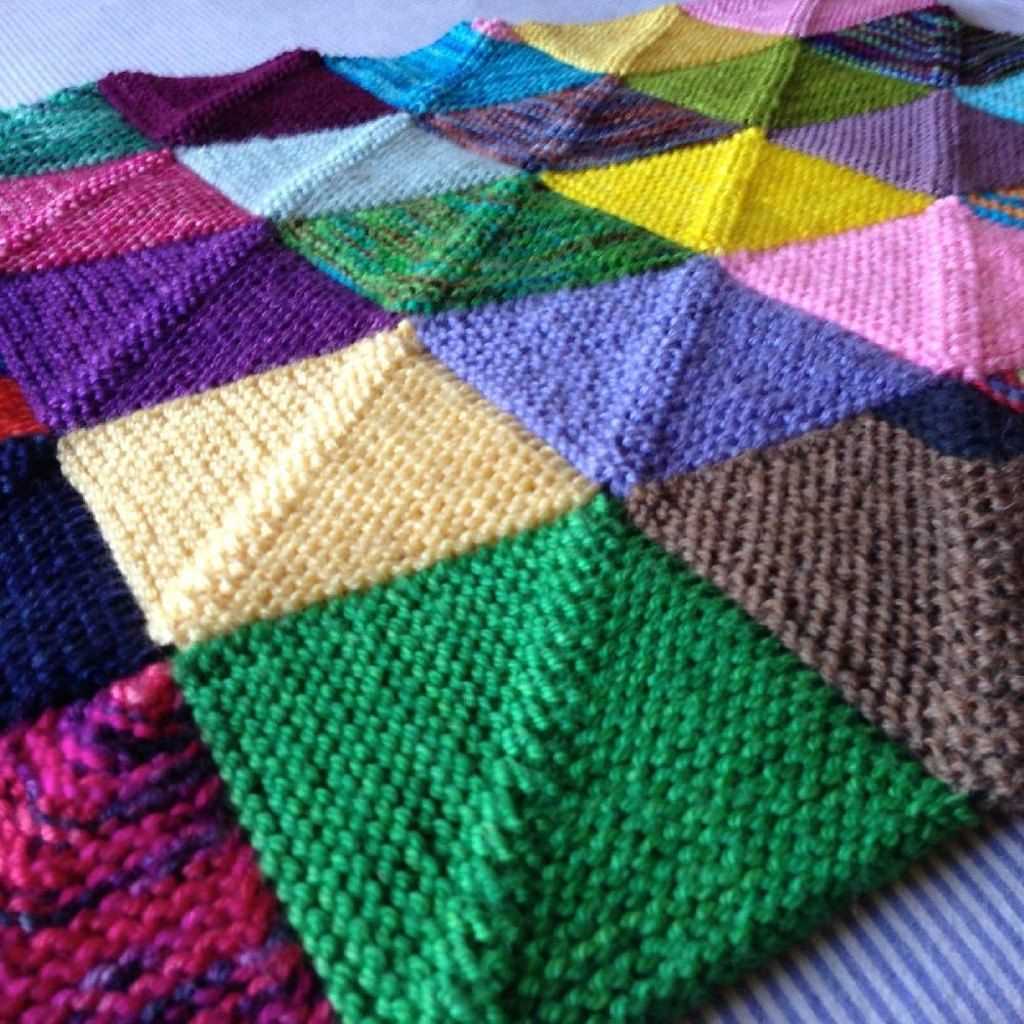 Knitted hexagon pattern