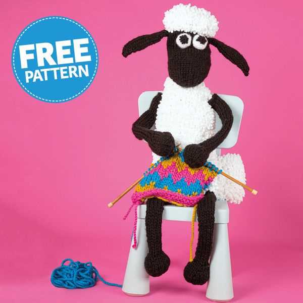 Easy knitted sheep pattern