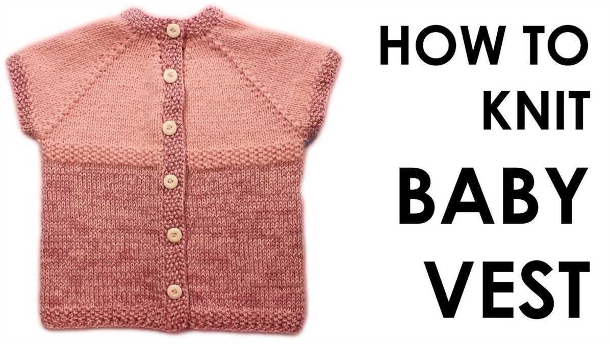 Knit patterns for vests in one piece